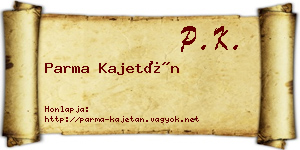 Parma Kajetán névjegykártya